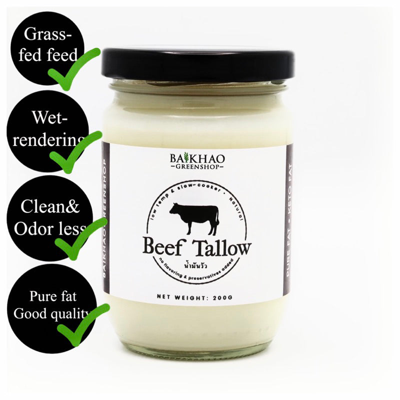 Beef Tallow / Wet rendering- Less Odor (low temp& slow-cooker) Keto fat