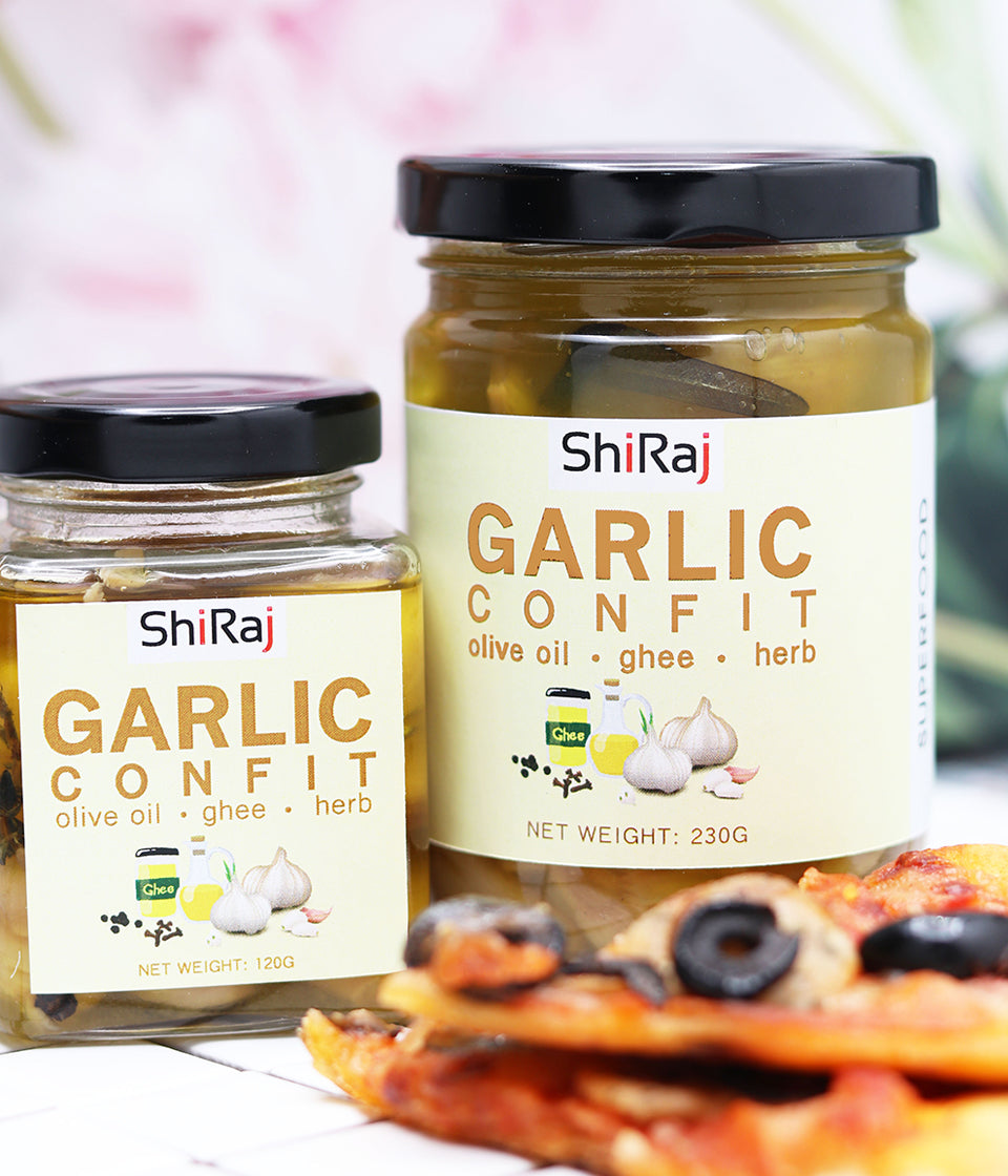 Garlic Confit in Ghee & Extra Virgin Olive Oil slow-cooker  NO Vegetable OIL