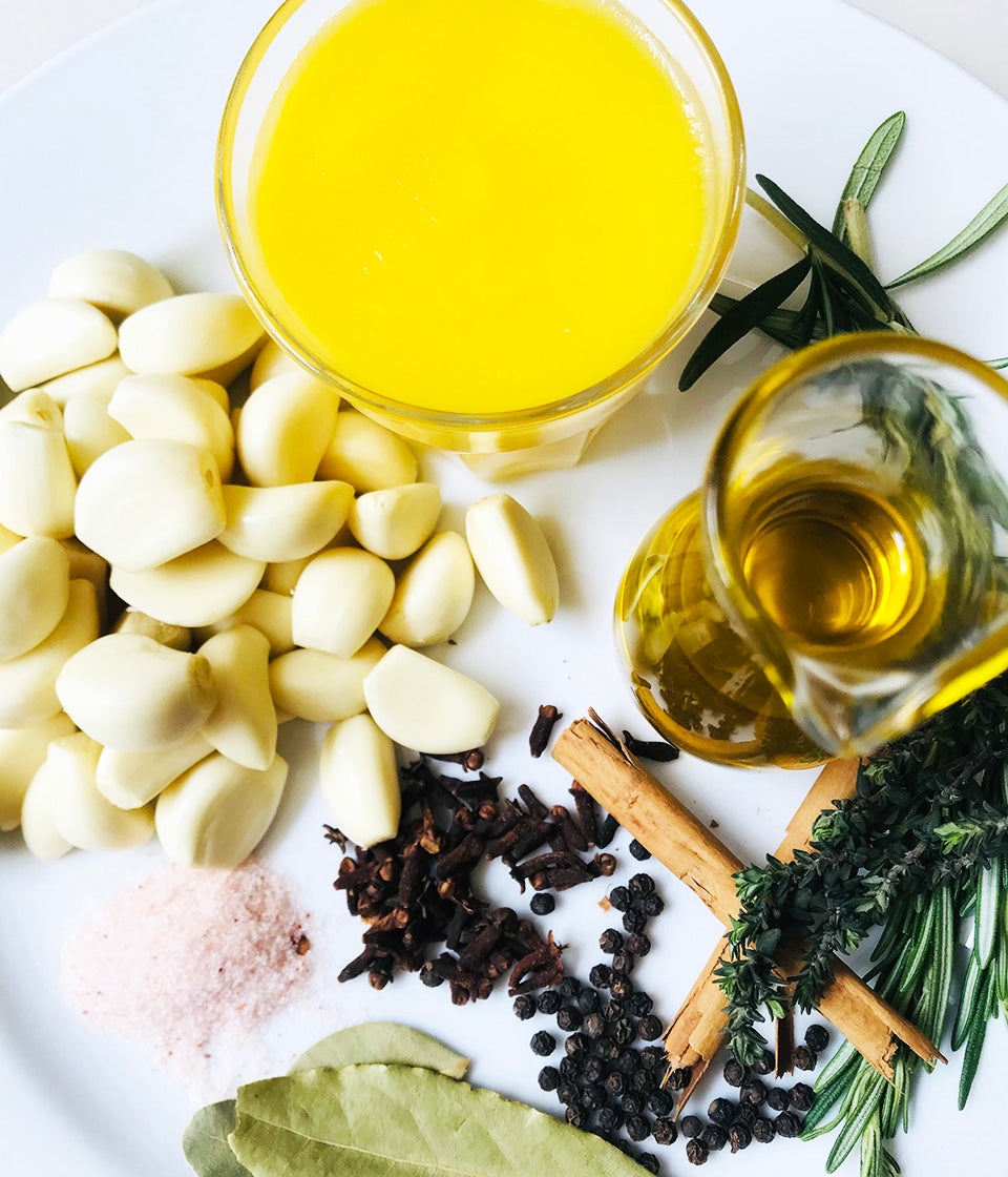 Garlic Confit in Ghee & Extra Virgin Olive Oil slow-cooker  NO Vegetable OIL