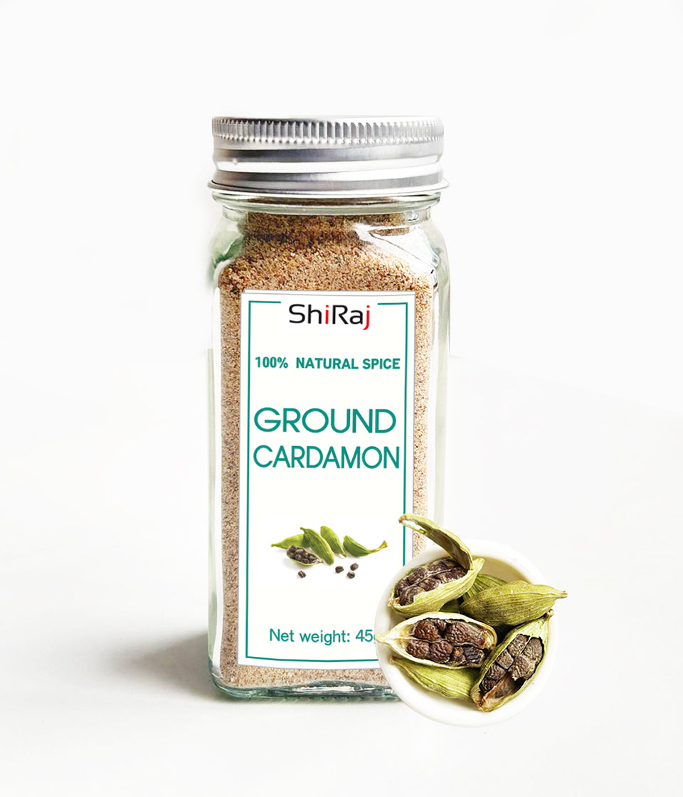 Premium Pure Ground Green Cardamom Seeds – 100% Natural Freshly Ground Spices /Coarse Ground Powder